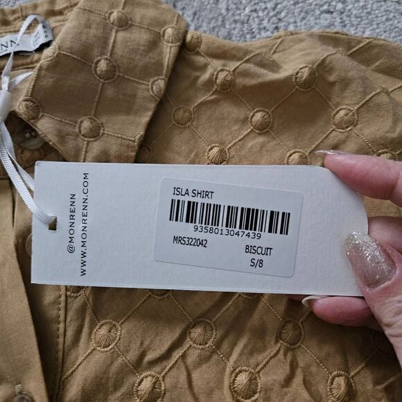 Mon Renn Isla Top and Mini Skirt Set in Biscuit Size Small - Picture 12 of 14